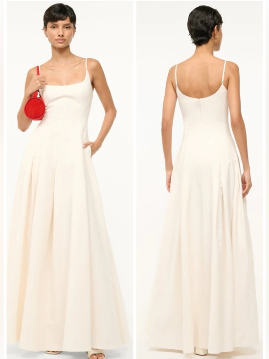 STAUD Dresses & Skirts - STAUD Joy Maxi Dress Gown in Ivory White SZ US 10